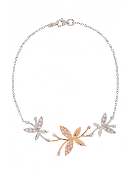 VITOPOULOS Woman Necklace White and Rose Gold 14CT with Stones ES00191BR