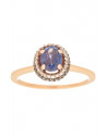 VITOPOULOS Ring Rose Gold 18Ct With Brilliant and Sapphire Stones ESD0108