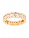 Δαχτυλίδι VITOPOULOS Ροζ Χρυσό Κ18 Με Λευκά Μπριγιάν και Μπαγκέτες ESD0116