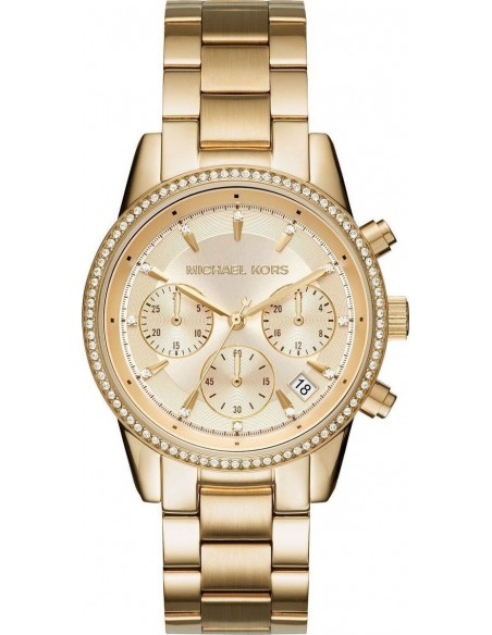 MICHAEL KORS Ritz Chronograph Gold Stainless Steel Bracelet MK6356