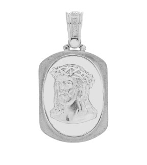 Unisex Μενταγιόν TRIANTOS Λευκόχρυσο Κ14 ESK0564