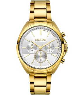 BREEZE GlowRaider Chronograph Yellow Gold Stainless Steel Bracelet 212031.2 