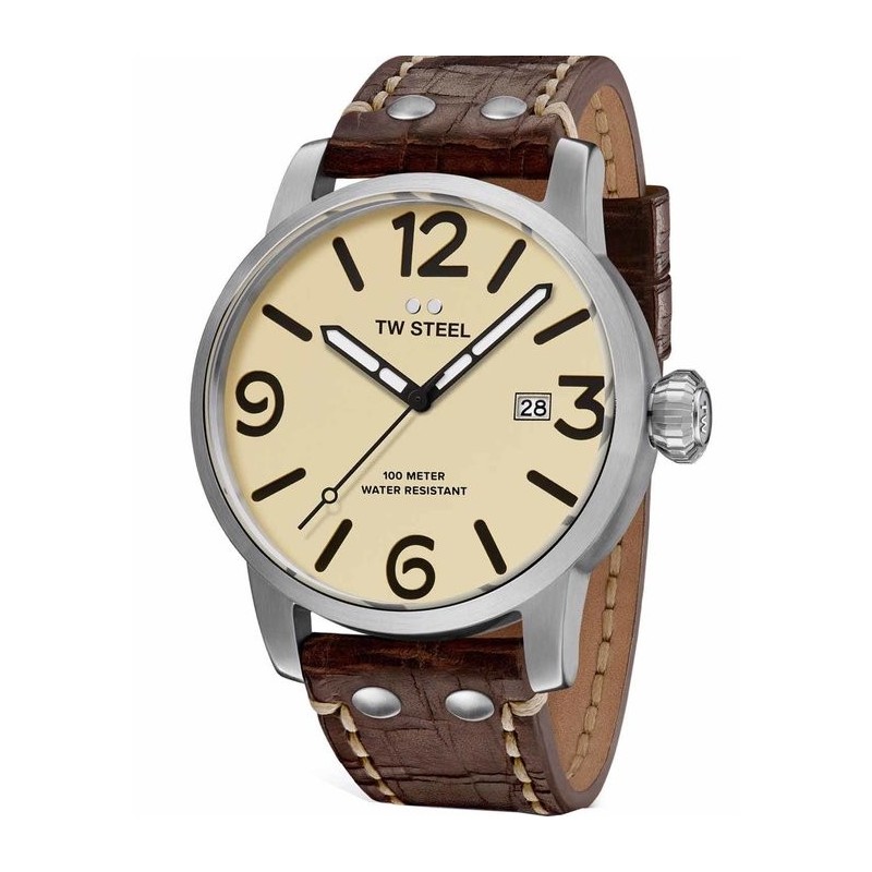 TW STEEL Maverick Brown Leather Strap MS22
