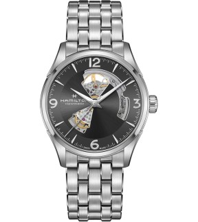 Ρολόι HAMILTON Jazzmaster Open Heart Με Αυτόματο Μηχανισμό και Ασημί Ατσάλινο Μπρασελέ H32705181