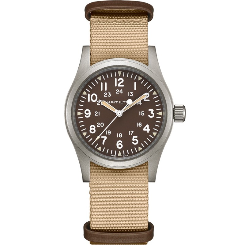 HAMILTON Khaki Field Mechanical Beige Fabric Strap H69439901