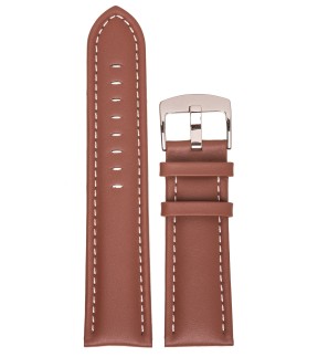 TZEVELION Light Brown Leather Strap With White Stitching 26mm 96.7.26