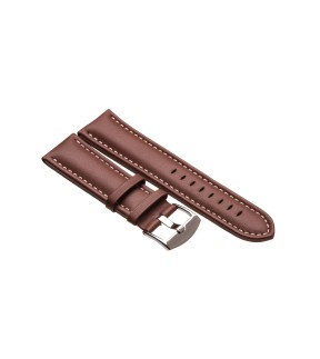 TZEVELION Light Brown Leather Strap With White Stitching 26mm 96.7.26