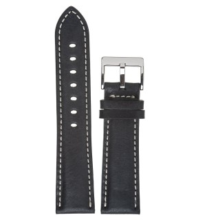 FLUCO GERMANY Black Leather Strap 20mm 230.1.20