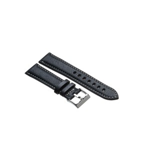FLUCO GERMANY Black Leather Strap 20mm 230.1.20