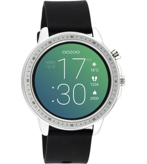 OOZOO Smartwatch with black silicone strap