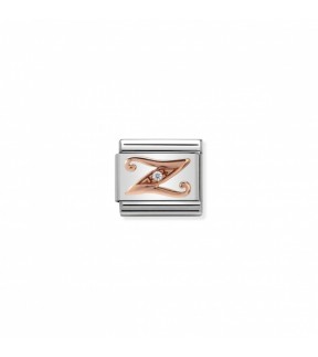 Nomination Composable Classic Link Ατσάλι Ασημί με Ροζ Χρυσό 9Κ 430310/26