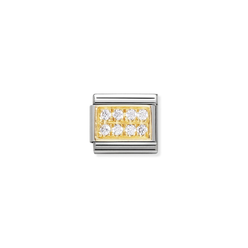 Maillon Nomination Personnalisable Pour Bracelet Femme - Acier Inoxydable & Or 18 Carats