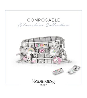 Nomination Classic Link Ατσάλι Ασημί Με Ασήμι 925 και Ζιργκόν