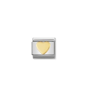 Maillon Bracelet Nomination Cœur Opale - Acier Inoxydable Et Or 18 Carats, Pour Bracelets Composables