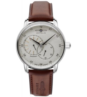 ZEPPELIN New Captain's Line Brown Leather Strap 8662-1