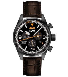 AVIATOR Cyprus Air Force Brown Leather Strap