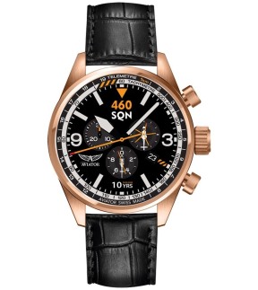 AVIATOR Cyprus Air Force Limited Edition Black Leather Strap