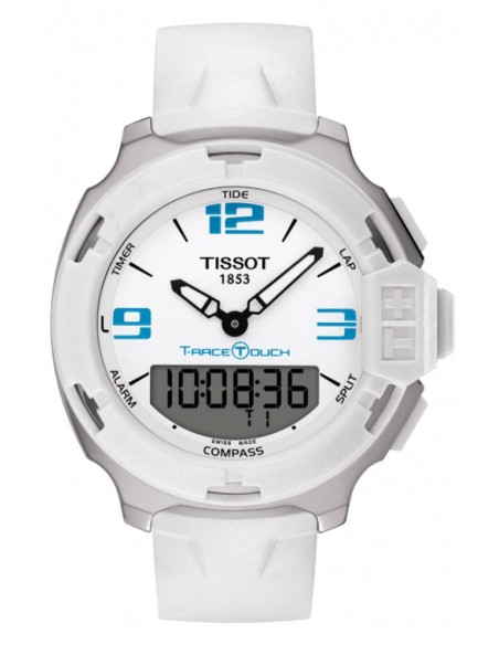 Ρολόι TISSOT T-Race Touch Με Χρονογράφο Και Λευκό Καουτσούκ Λουράκι T081.420.17.017.01