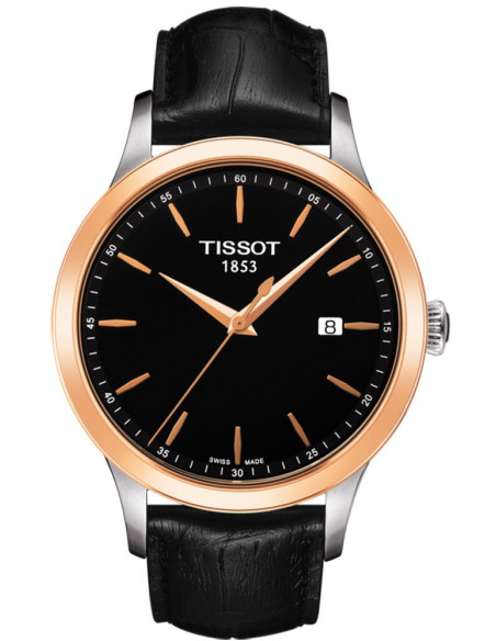 Ρολόι TISSOT Classic Gent Με Μαύρο Δερμάτινο Λουράκι T912.410.46.051.00