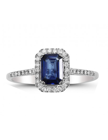 VITOPOULOS Ring White Gold 18Ct With Sapphire and Diamond Stones