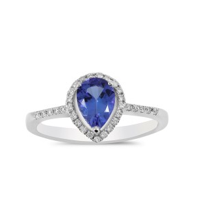 VITOPOULOS Ring White Gold 18Ct With Sapphire and Diamond Stones
