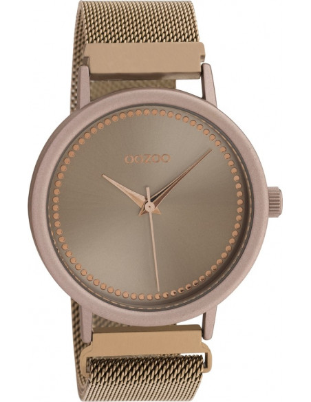 Ρολόι OOZOO Timepieces Με Ροζ Χρυσό Μεταλλικό Mesh Μπρασελέ