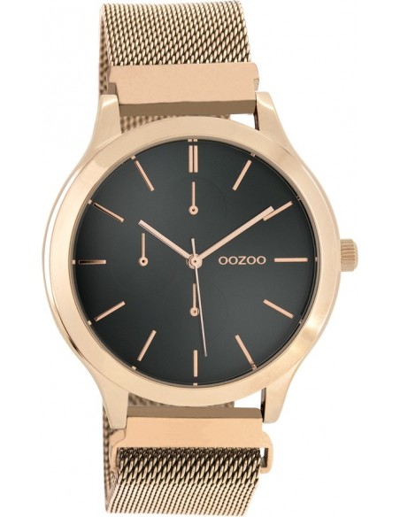 Ρολόι OOZOO Timepieces Με Ροζ Χρυσό Μεταλλικό Mesh Μπρασελέ C10688