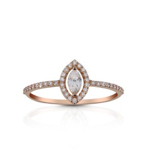 VITOPOULOS Ring Rose Gold 18Ct With Diamonds