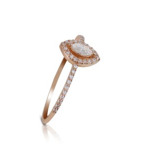 VITOPOULOS Ring Rose Gold 18Ct With Diamonds