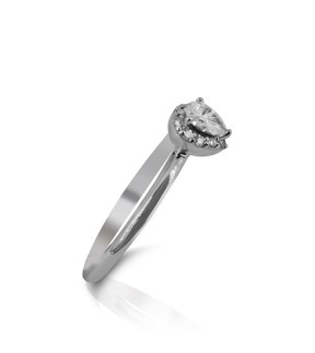 Engagement Ring White Gold 18Ct With Diamonds