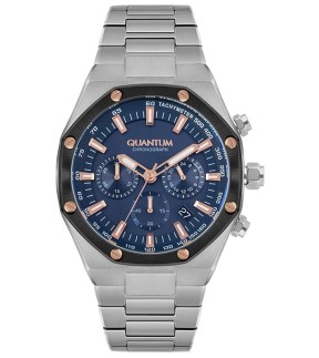 QUANTUM Chronograph Silver Stainless Steel Bracelet HNG810.390