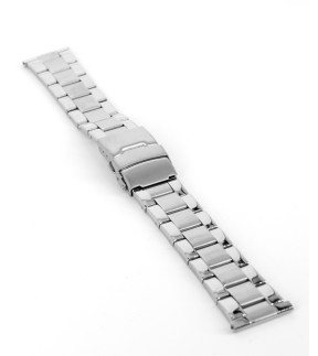 TZEVELION Silver Steel Bracelets 18mm-22mm