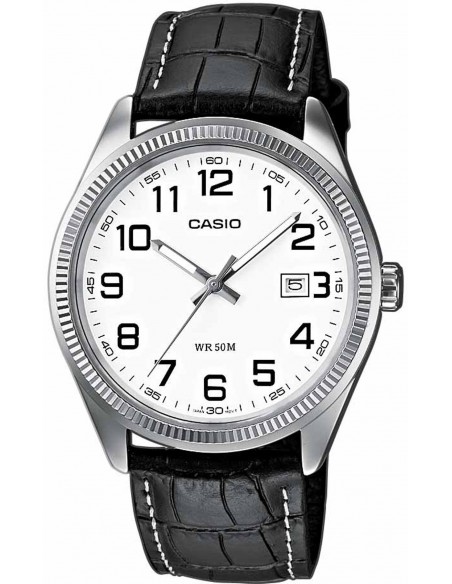 Ρολόι CASIO Collection Με Μαύρο Δερμάτινο Λουράκι MTP-1302PL-7BVEF