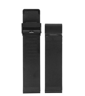 12mm Classic Style Milanese Μαύρο Μεταλλικό Mesh Μπρασελέ