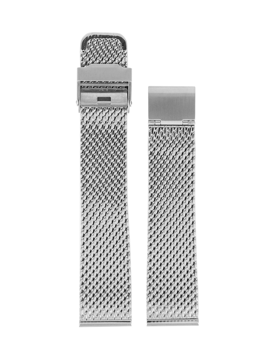 VITOPOULOS Thick Silver Metallic Mesh Bracelet 18mm