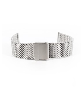 Μπρασελέ VITOPOULOS Ασημί Μεταλλικό Τύπου Mesh 18mm