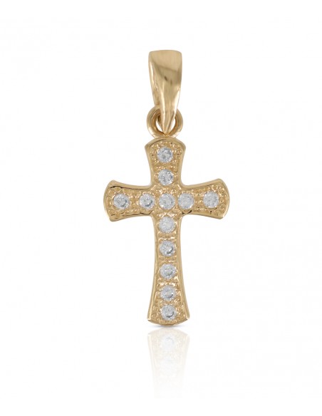 VITOPOULOS Cross Yellow Gold 14Ct With Stones
