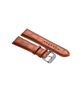 TZEVELION Light Brown Croco Leather Strap 22mm 521.7.22