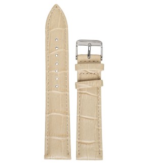 TZEVELION Beige Croco Leather Strap 16mm