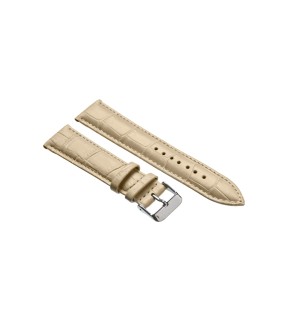 TZEVELION Beige Croco Leather Strap 16mm
