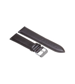 TZEVELION Dark Brown Leather Strap 16mm