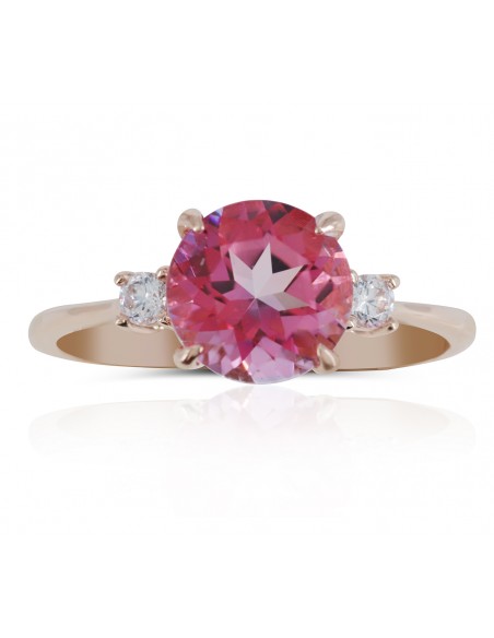 VITOPOULOS Ring Rose Gold 184Ct With Zircon Stone