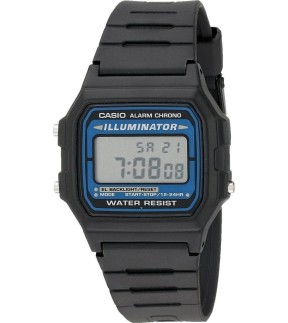 Ρολόι CASIO Collection Με Μαύρο Καουτσούκ Λουράκι F-105W-1A