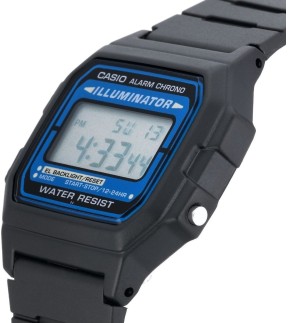 Ρολόι CASIO Collection Με Μαύρο Καουτσούκ Λουράκι F-105W-1A