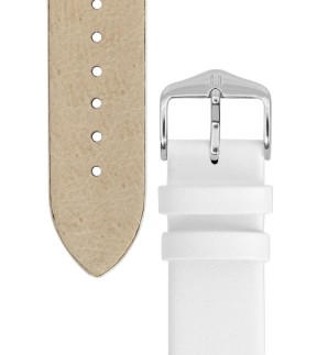 HIRSCH Toronto White Leather Strap 12mm