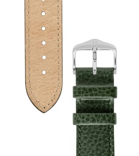 HIRSCH Kansas Green Leather Strap 22mm