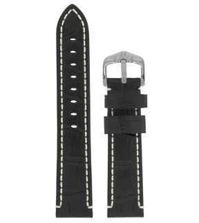 HIRSCH Knight Black Leather Strap 24mm 10902850-24