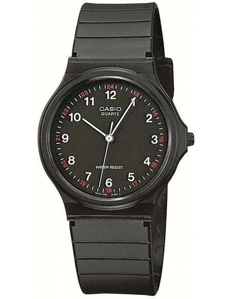 CASIO Collection Black Rubber Strap MQ 24 1BLLEG