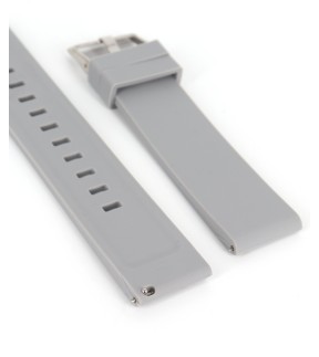 DILOY Grey Silicone Strap 18mm