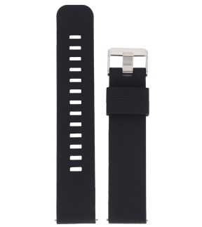 DILOY Black Silicone Strap 18mm